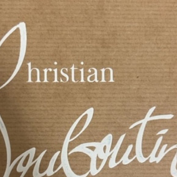 *NIB* Sz 8.5 Nude Christian Louboutin slide sandal, clear PVC & patent leather - Picture 9 of 10